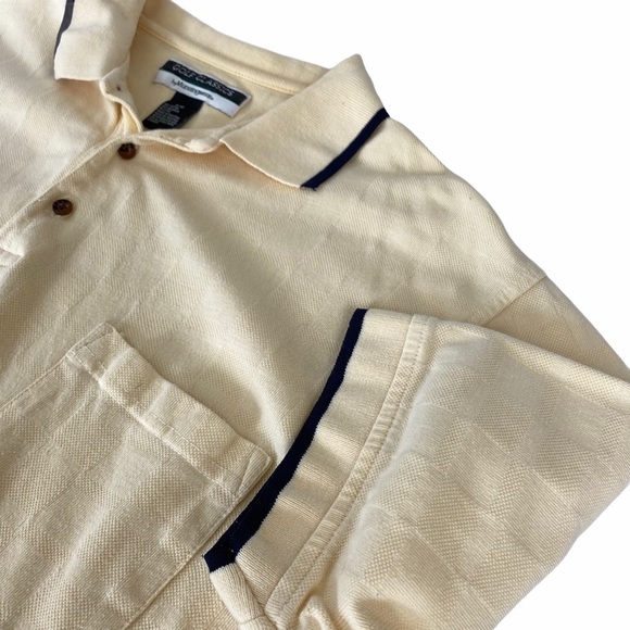 VTG Golf Classics By Munsingwear Polo Shirt Mens Size Large Yellow - Picture 5 of 11